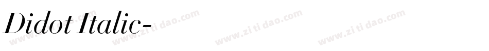Didot Italic字体转换
